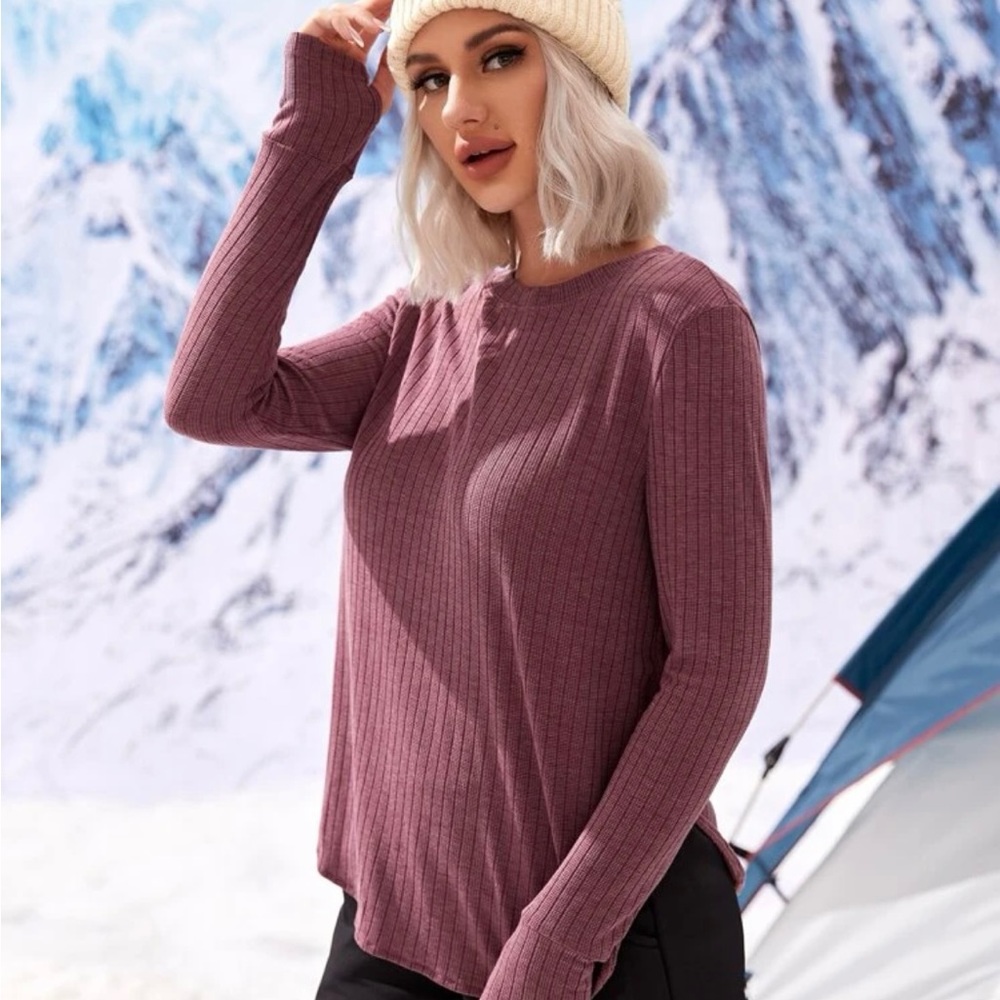 Maroon athletic long sleeve